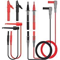 Los mejores  - Cables de Multímetro Tacklife Cable de prueba 8 piezas Juego de Accesorios- con Sonda de Cable de extensión Mini Gancho…